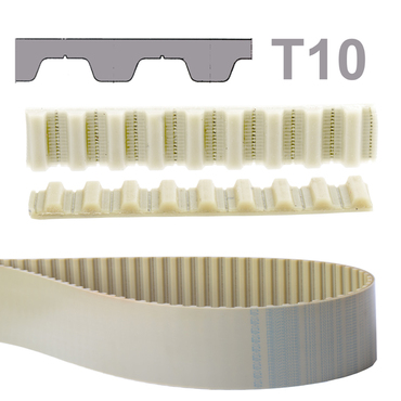 Courroie dentée en PU MEGAPOWER profil T10 largeur 10mm